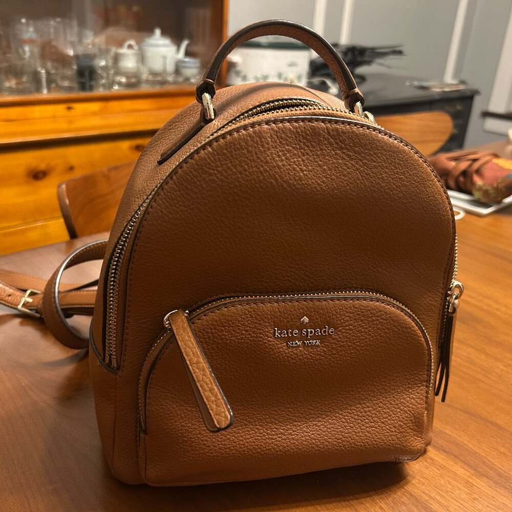 Kate Spade brown leather backpack